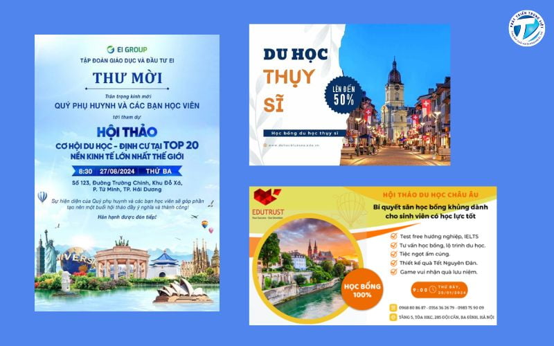 Mẫu poster hội thảo du học đẹp